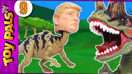 TRUMPOSAURUS Dinosaurs Revenge Jurassic Park World Toys Dinosaur Toy Kids Videos 9-gQunABf