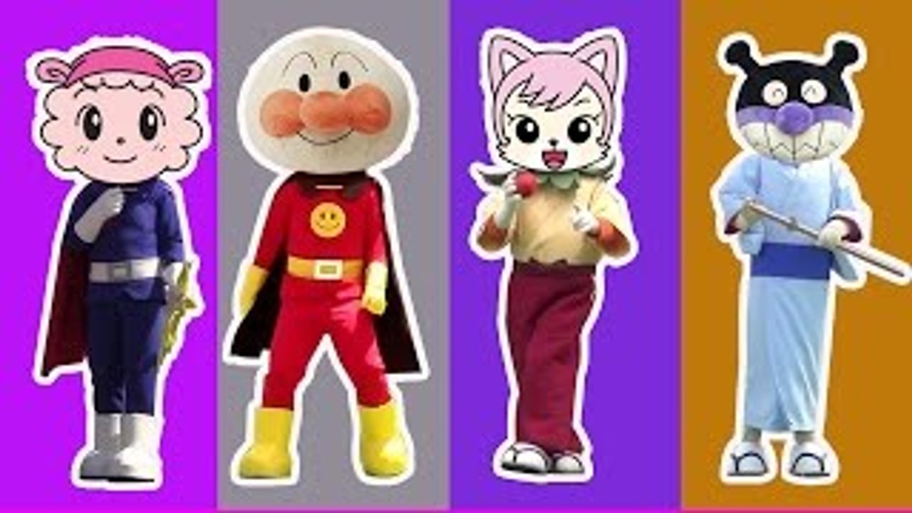 アンパンマン 歌 ❤️ 歌のアニメーション こども向けの歌 ❤ だだんだん ばいきんまん ナガ...