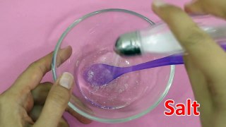 No Glue Clear Slime with Shampoo and Salt, How to make Clear Slime only 2 Ingridients