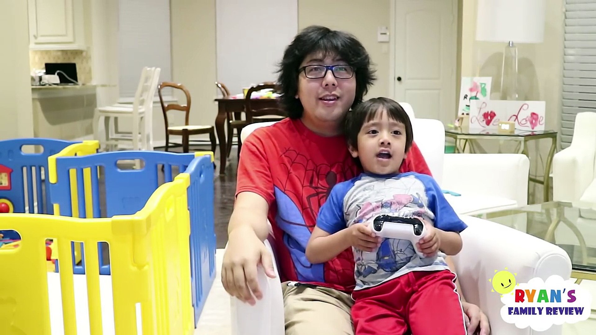 ⁣Ryan and Daddy Game Night! Let's Play Roblox Box Slide down with Ryan's Family R
