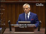 Poseł Andrzej Maciejewski - Wystąpienie z dnia 10 maja 2017 roku.