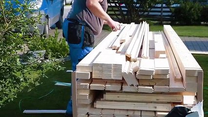 Wie kann ich ein hölzernes Gartenhaus aufbauen?