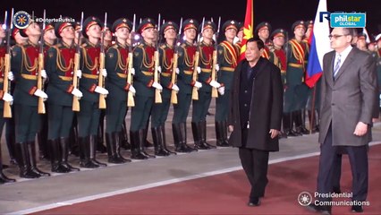 Duterte arrives in Russia