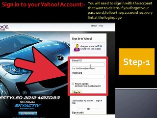 How to Delete Yahoo  Accounts