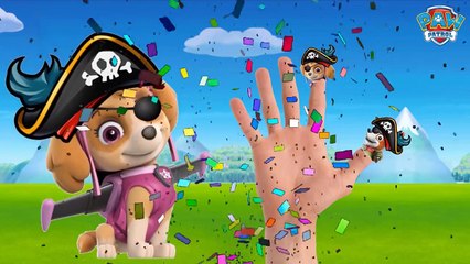 Baby Learning Songs! Paw Patrol Transforms Into Pirates, Finger Fami