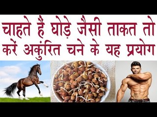 चाहते हैं घोड़े जैसी ताकत तो करें अंकुरित चने के यह प्रयोग | Increase Men Power  In Hindi