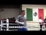 canelo alvarez shawdow boxing in camp for amir khan fight EsNews Boxing