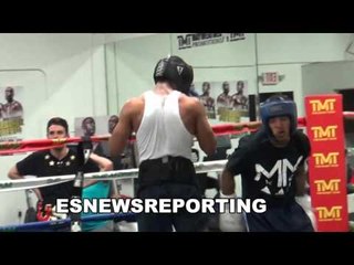 sparring at the mayweather boxing club - EsNews Boxing