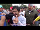 THE PEOPLE'S CHAMP MANNY PACQUIAO EMBRACES MOBB OF FANATICS - EsNews EXCLUSIVE