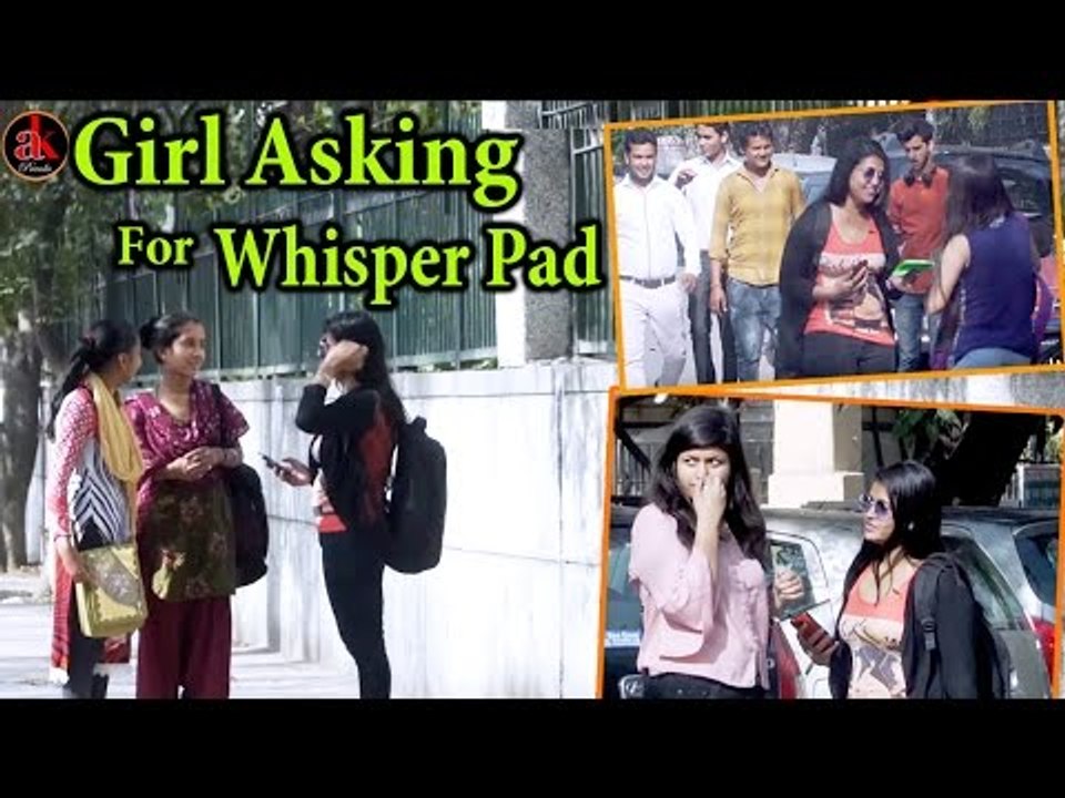 Girls Periods in Public - Asking For Whisper Pad - AK Pranks Social Exp | Must Watch