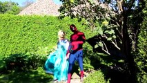 EVIL ELSA & Spiderman vs Frozen Elsa & Spiderman! w_ Bad Baby Joker Maleficent Spidergirl & Candy!-cih