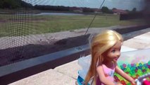 POOL Fun ! Ice Prank - Elsa & Anna toddlers - Barbie's New Car - Swimming - Splash - Water - Slide-n5x0TkUD