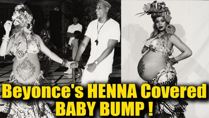 Beyonce FLAUNTS HENNA tattoo at her Baby Shower | FilmiBeat