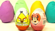 Play-Doh Eggs Angry Birds Minnie Mouse Playdough Eggs Angry Birds Minnie Mouse Surprise Eggs-Kdr