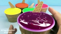 Gooey Slime Ice Cream Surprise Cups Play & Learn Colours with Playdough Ducks Fun Creative for Kids-SfJfP