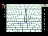 How to draw a perpendicular to a line from a point on the line--