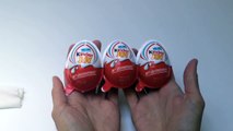 3 Kinder Joy Surprise Eggs Unwrapping Toys and Chocolate Ferrero--KX