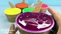 Gooey Slime Ice Cream Surprise Cups Play & Learn Colours with Playdough Ducks Fun Creative for Kids-Sf