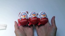 3 Kinder Joy Surprise Eggs Unwrapping Toys and Chocolate Ferrero--KX