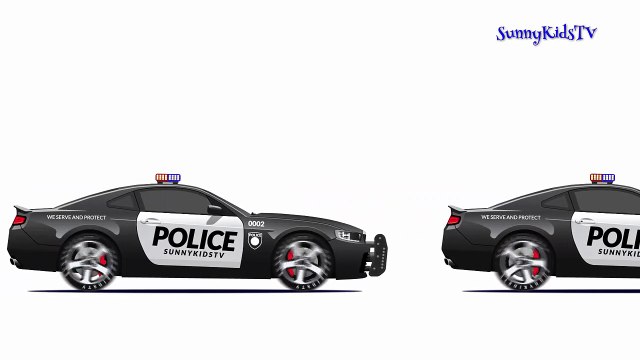 Cars and Trucks for kids Police car Learn colors Videos for children-mJh