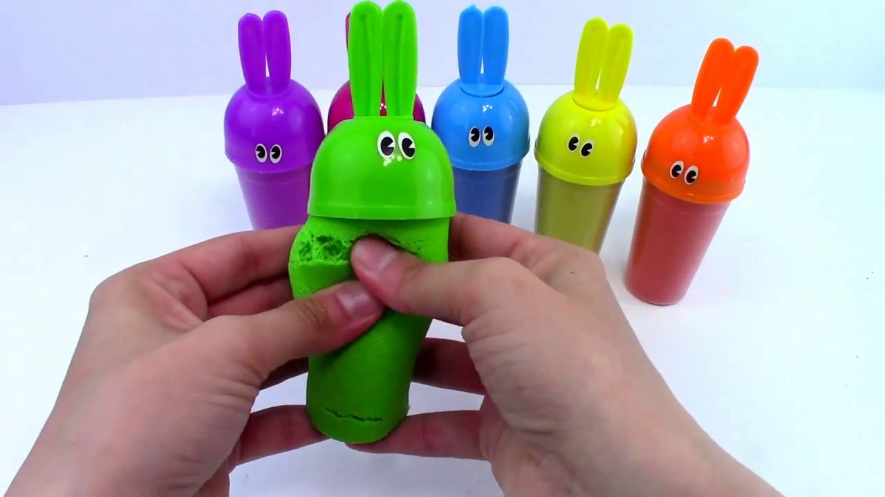 DIY Kinetic sand Sand Hello Kitty Clay Learn Colors Popsicle Ice Cream Bunny Molds Clay Slime-kmX