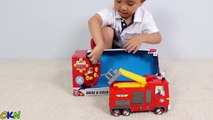 Fireman Sam Drive & Steer Jupiter Remote Control Fire Engine Toy Unboxing And Testing Ckn Toys-R0b2JA
