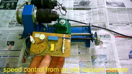 Homemade mini lathe. Speed control