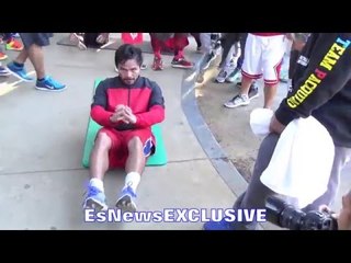 Manny Pacquaio KILLER ABS ROUTINE - EsNews Boxing