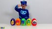 Disney PJ Masks Play-Doh Surprise Eggs Opening Fun With Catboy Gekko Owlette Ckn Toys-P