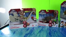 Jurassic World toys dinosaur videos for children T-rex puppet Dilophosaurus Dimorphodon Ankylosaurus-HL2a