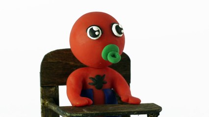 Spiderman baby superheroes real life stop motion video play doh Youtube-3MdjMa