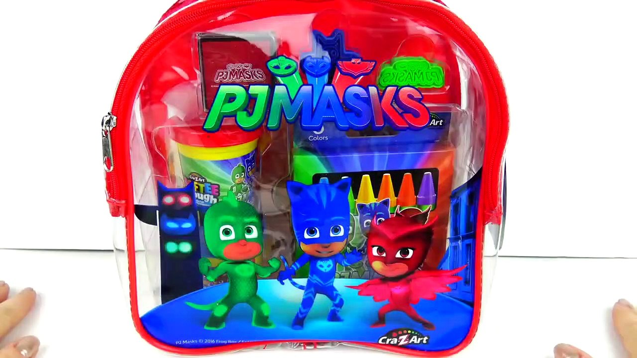 PJ Masks Fun Activities Backpack with Stickers, Coloring Book, Softee Dough, Play Scenes and More!-85