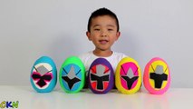 Power Rangers Ninja Steel Play-Doh Surprise Eggs Opening Morphing Fun With Ckn Toys-sk_rh