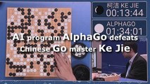 AI program AlphaGo defeats Chinese Go master Ke Jie
