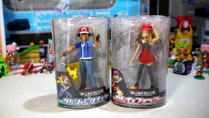 Pokemon Toys - Ash and Pikachu - Serena and Fennekin Model Sets by Takara Tomy-v8VyV9