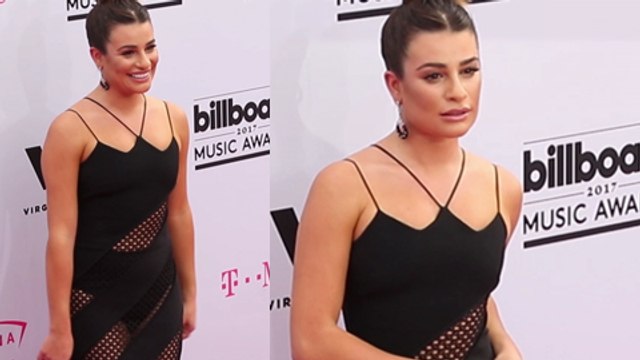 Lea Michele SHOCKING See-Through Dress At 2017 Billboard Music Awards