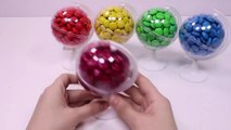 Learn Colors Chocolate Candy Ball Surprise Toys DIY Colors Foam Clay Slime-nOC