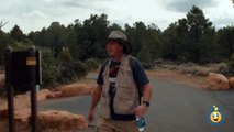 GIANT DINOSAUR CHASE Jurassic Adventure at Grand Canyon w_ T-Rex Raptors in Real Life Kids Toy Video-qT