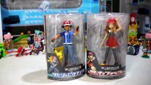 Pokemon Toys - Ash and Pikachu - Serena and Fennekin Model Sets by Takara Tomy-v8VyV9w