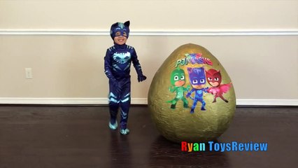 下载视频: PJ MASKS GIANT EGG SURPRISE Toys for Kids Disney Toys Catboy Gekko Owlette PJ Masks IRL Supe