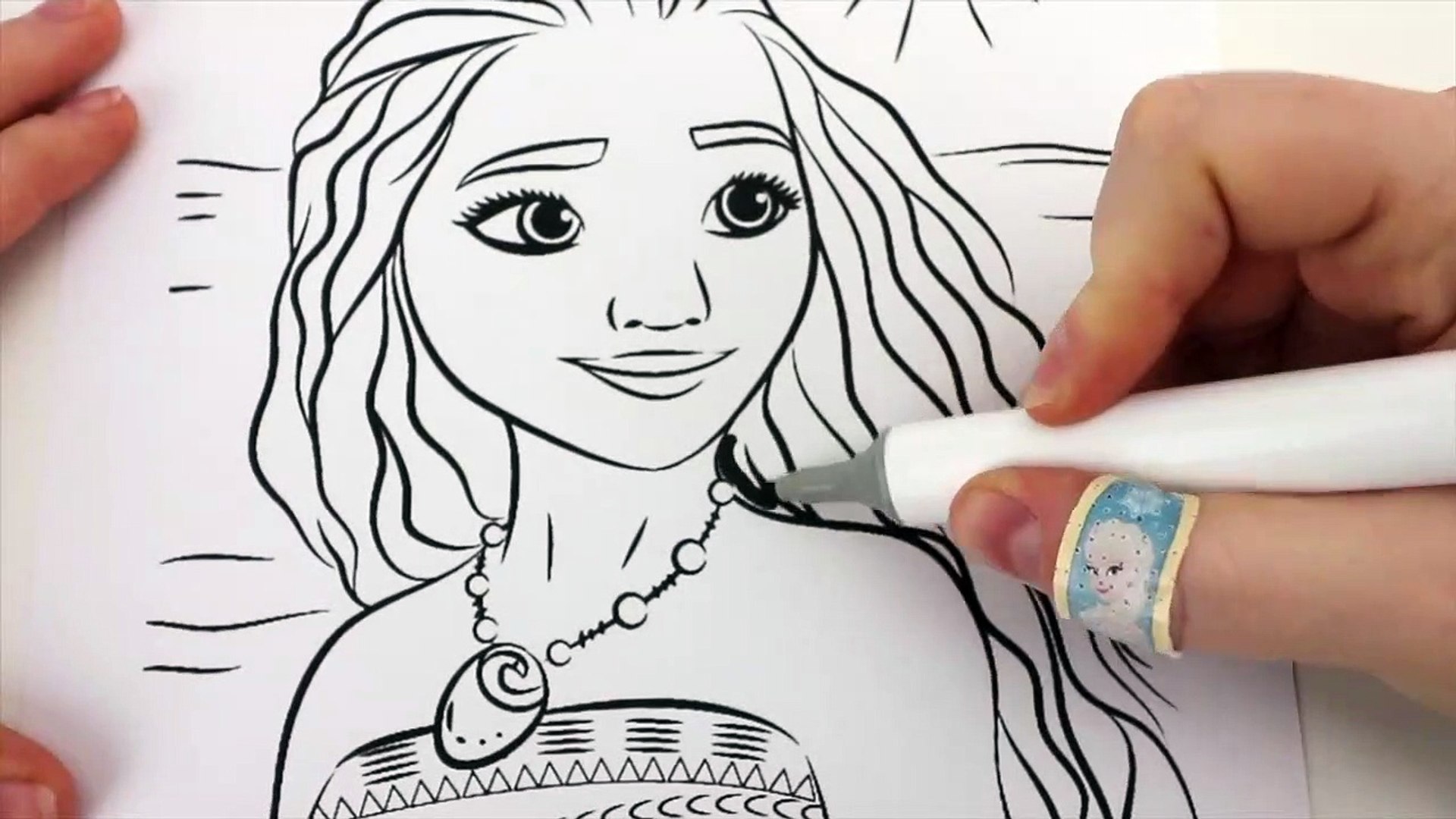 Disney Princess Moana Coloring Book Videos For Kids With Heihei And Pua Coloring Pages Py 0l Video Dailymotion