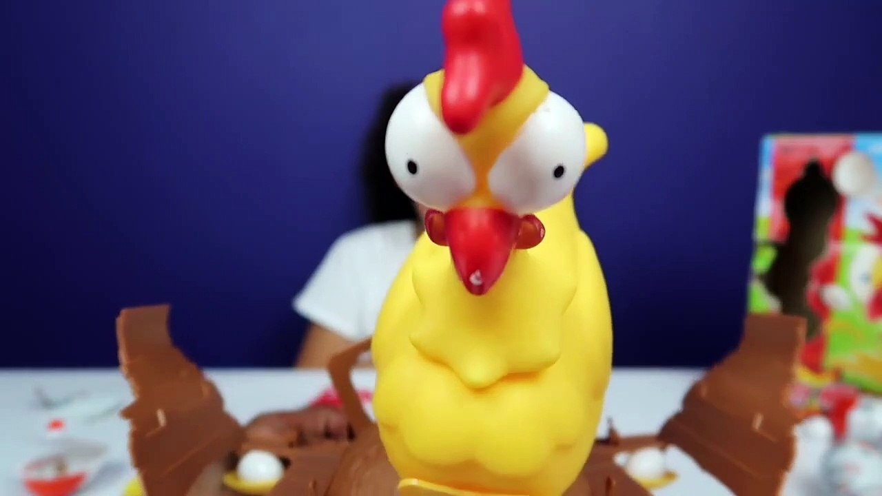 Squeaky Chicken Toy Challenge Game - Chocolate Kinder Surprise Eggs - Surprise Toys For Kids-BqTvI-n2