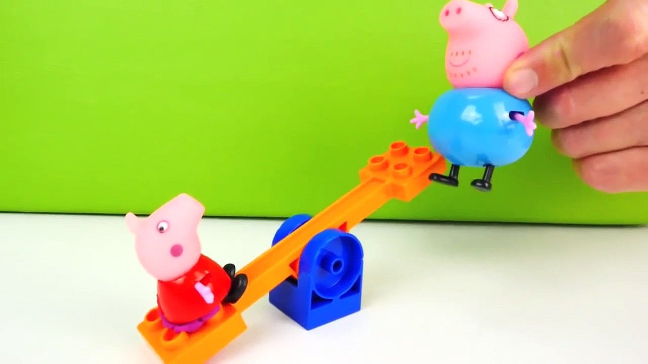 Peppa Pig - PURPLE SAND! Toy Trucks & Tractors LEGO House Play Doh Toys for Kids. Videos for kids-lXf8