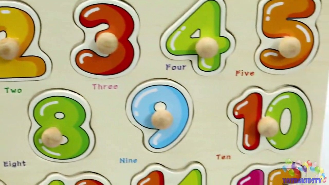 Learning Numbers 1-20 for Toddlers with Toy Wooden Puzzle - Learn Numbers & Counting Video for Kids-sllJ4J