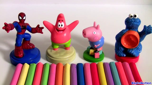 Surprise Play Doh Pig George Cookie Monster SpongeBob Clay Buddies Play-Doh Stampers Homem-Aranha-Fm