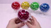 Learn Colors Chocolate Candy Ball Surprise Toys DIY Colors Foam Clay Slime-nOC