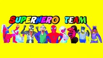 Superhero Superstars VAMPIRE TOILET ATTACK - Spiderman vs Venom w_ Joker Girl, Joker, Batgirl-OY
