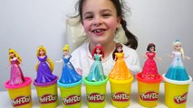 Play Doh Clay Disney Princess Dresses -  Kids Learn Colors with Toys-e0