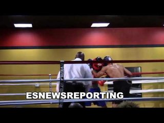 Joey Allday (200 fights) Sparring Brandyn Lynch (7 fights) - EsNews Boxing