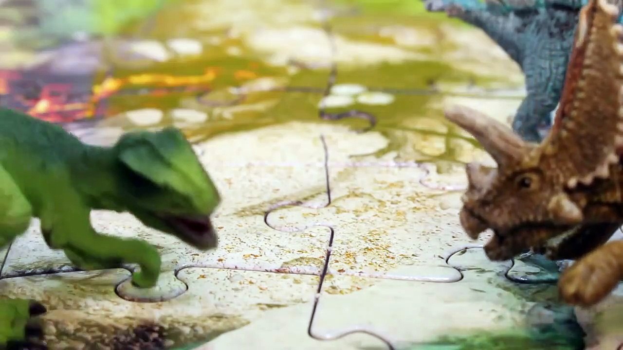 Toy Dinosaurs 4-Pack   Dinosaur Jigsaw Puzzle with Prehistoric Landscape by Schleich-Po5pqW4e